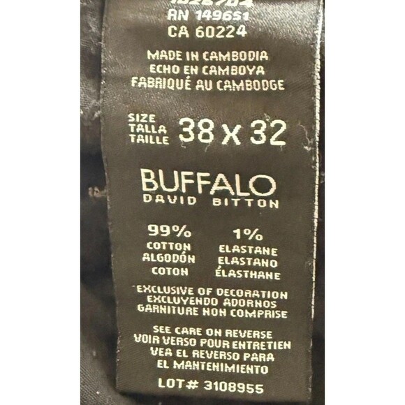 Buffalo David Bitton Driven-X Basic Jeans 38x32 Straight Stretch MSRP $119 - Picture 3 of 9